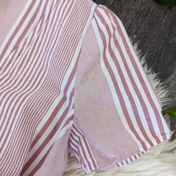 MADEWELL - Ruffle-Hem Wrap Top in Stripe Mix - Picture 9 of 15